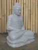  Product image 6 of the product “Seated Buddha made of Riverstone in Dhyana position - gesture of meditation, H.62 cm, natural. ”
